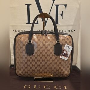 Gucci Crystal-Coated Double Zipper Bag/Padded For Devices Bintage Early 2000s